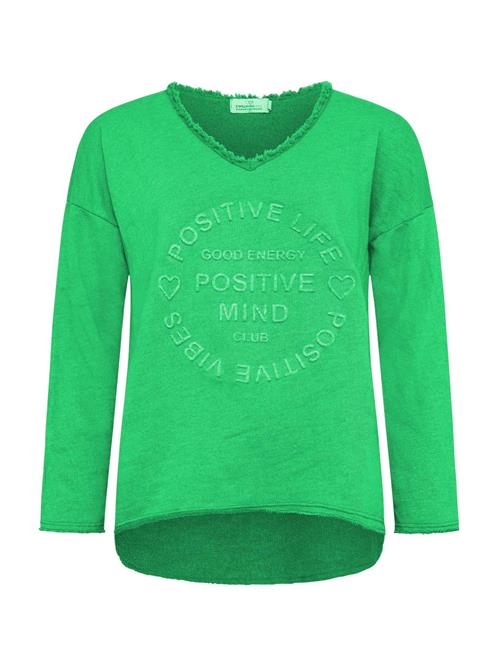 Se Zwillingsherz Sweatshirt 'Positive Mind'  lime / lysegrøn ved About You