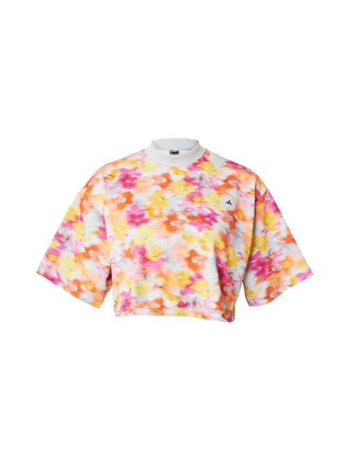 ADIDAS BY STELLA MCCARTNEY Funktionsbluse  gul / lyseorange / pink / hvid