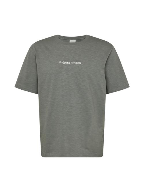 Se Filling Pieces Bluser & t-shirts 'Chrome'  grå-meleret / hvid ved About You