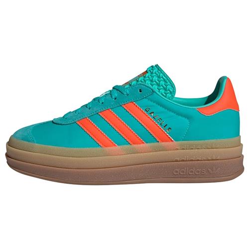 Se ADIDAS ORIGINALS Sneaker low 'Gazelle Bold'  turkis / guld / orange ved About You