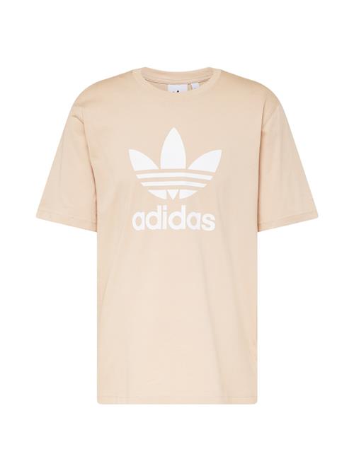 ADIDAS ORIGINALS Bluser & t-shirts 'Adicolor Trefoil'  beige / hvid