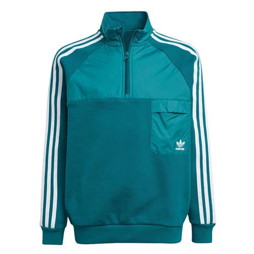 ADIDAS ORIGINALS Sweatshirt 'Trefoil'  cyanblå / hvid