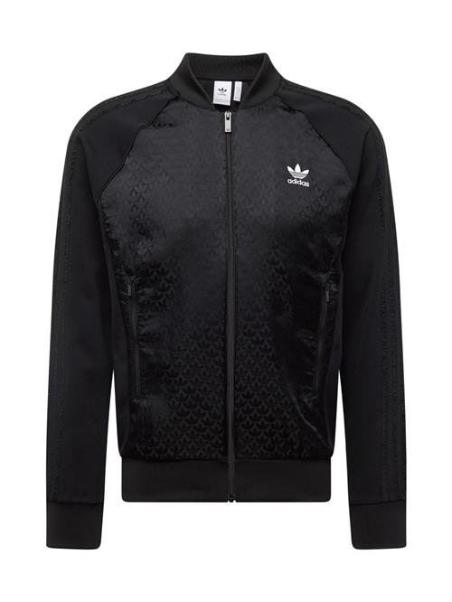 ADIDAS ORIGINALS Sweatjakke  sort / hvid