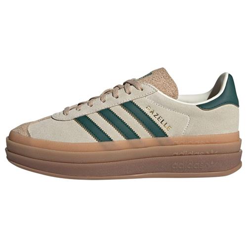 ADIDAS ORIGINALS Sneaker low 'Gazelle Bold'  lysebeige / guld / mørkegrøn