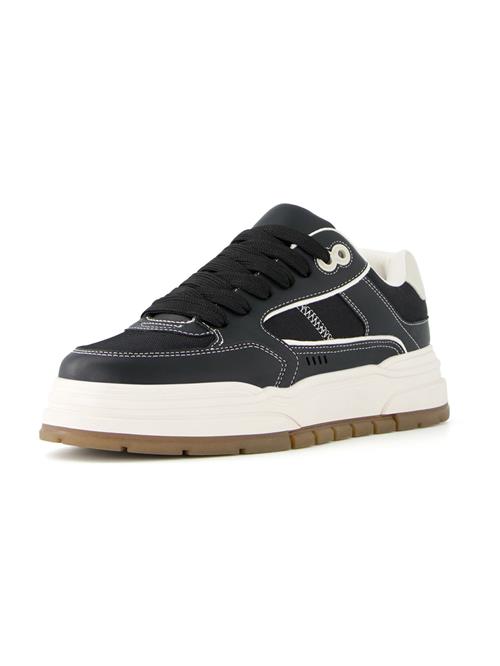 Bershka Sneaker low  sort / hvid