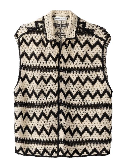 Bershka Cardigan  sort / hvid