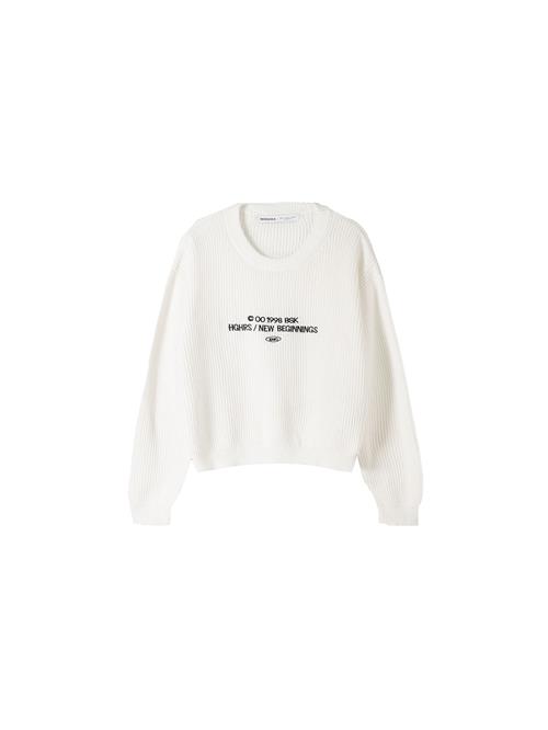 Se Bershka Pullover  sort / hvid ved About You