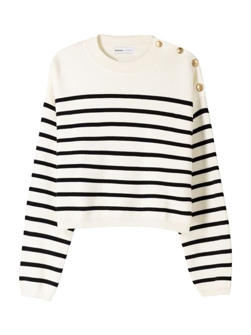 Bershka Pullover  sort / offwhite