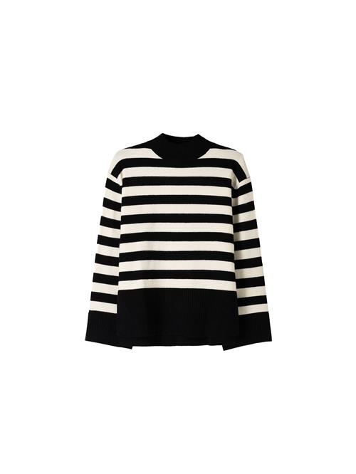 Bershka Pullover  sort / uldhvid