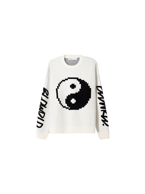 Se Bershka Pullover  sort / offwhite ved About You