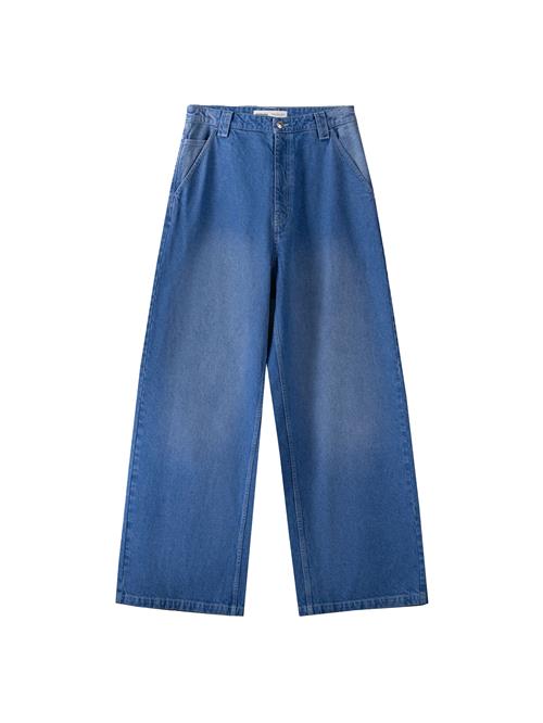 Bershka Jeans  blue denim / lyseblå / sort / hvid