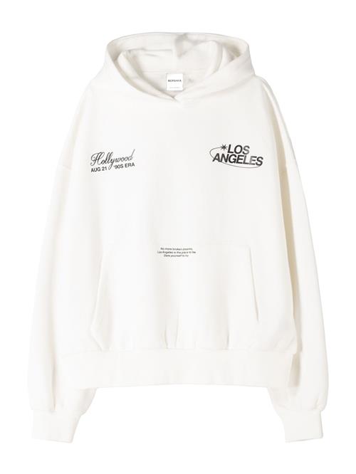 Bershka Sweatshirt  sort / hvid