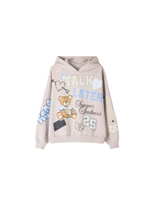 Bershka Sweatshirt  kit / blå / brun / sort