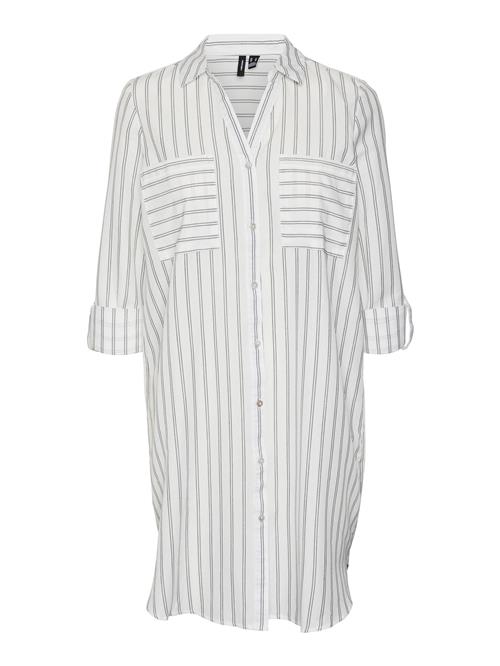 VERO MODA Bluse 'SARAH'  grå / hvid