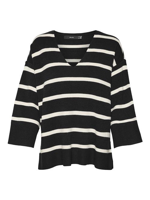 VERO MODA Pullover 'Saba'  sort / hvid