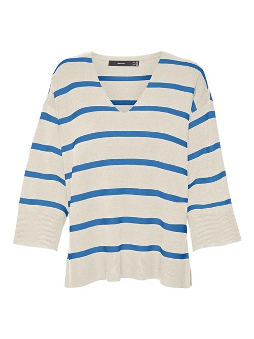 Se VERO MODA Pullover 'Saba'  royalblå / hvid ved About You