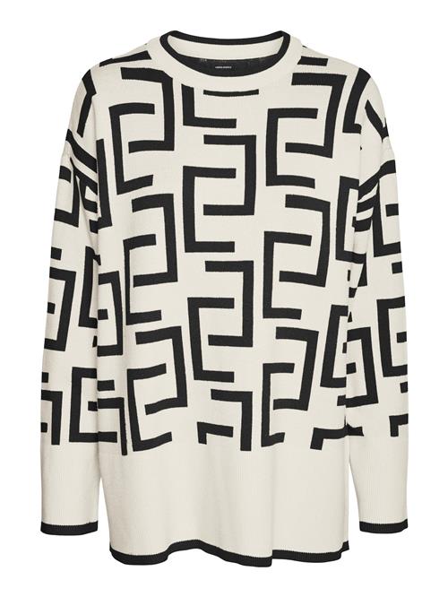 VERO MODA Pullover  ecru / sort