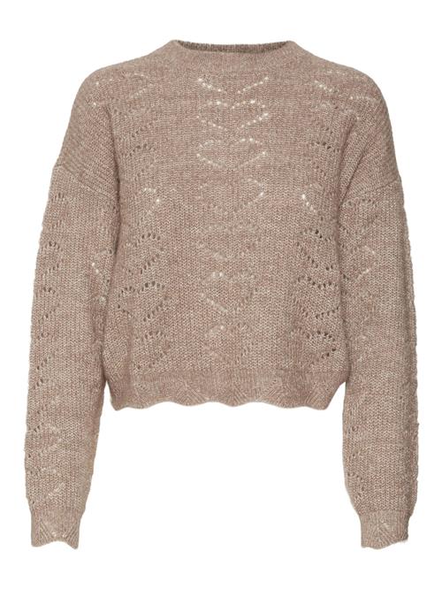 VERO MODA Pullover 'HEARTS'  lysebrun