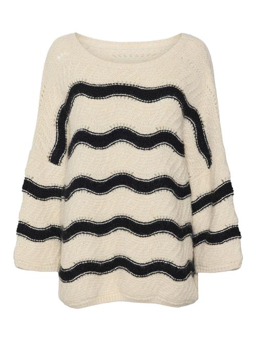 Se VERO MODA Pullover 'CHOKO'  creme / sort ved About You