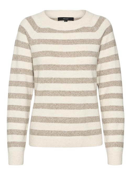 Se VERO MODA Pullover 'Doffy'  ecru / brun ved About You