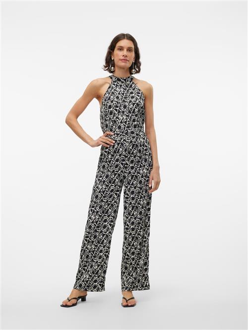 VERO MODA Jumpsuit 'VMPAGE'  sort / hvid