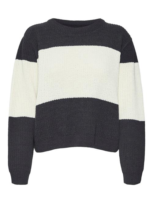 VERO MODA Pullover 'VMAGATE'  sort / naturhvid