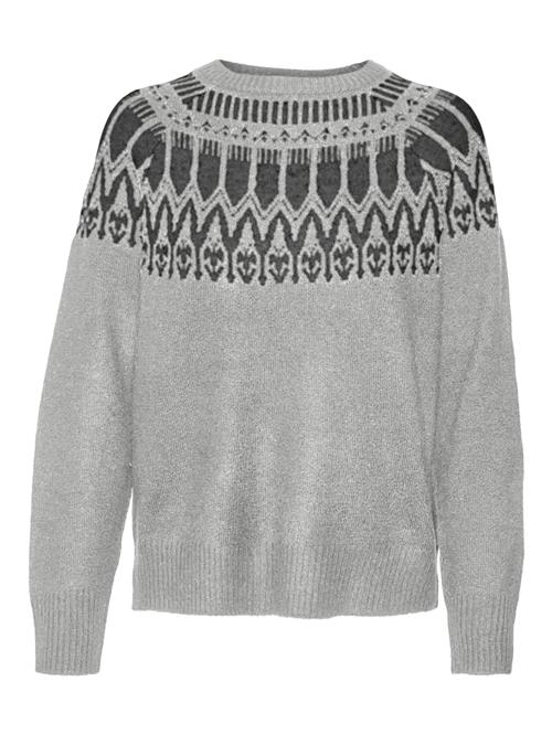 Se VERO MODA Pullover 'VMSimone'  mørkegrå / grå-meleret ved About You