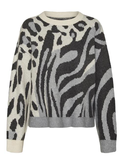 Se VERO MODA Pullover 'KAI'  beige / grå / sort ved About You