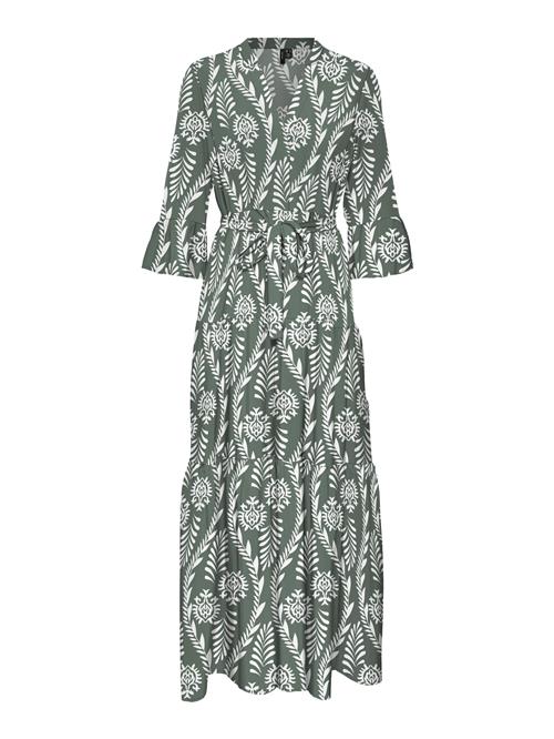 VERO MODA Blusekjole 'ZERA'  grøn / hvid