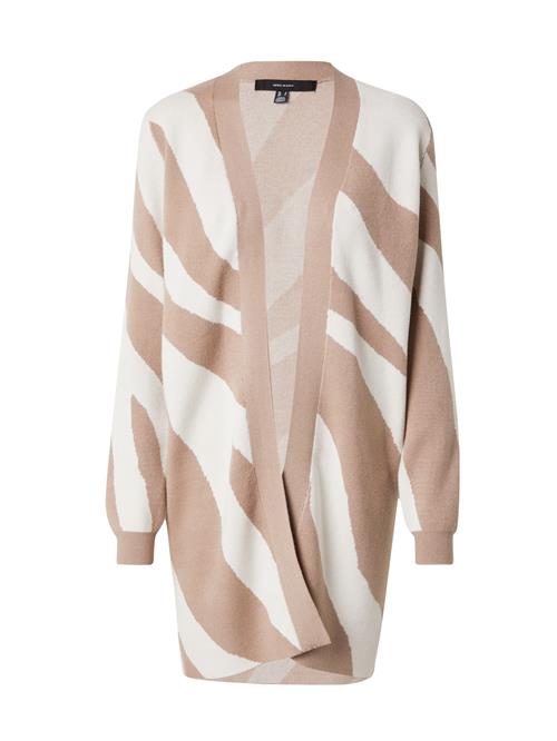 Se VERO MODA Cardigan 'VMNANCY'  camel / hvid ved About You