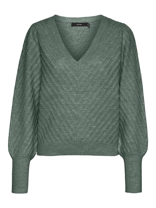 Se VERO MODA Pullover 'STINNA'  grøn / mørkegrøn ved About You