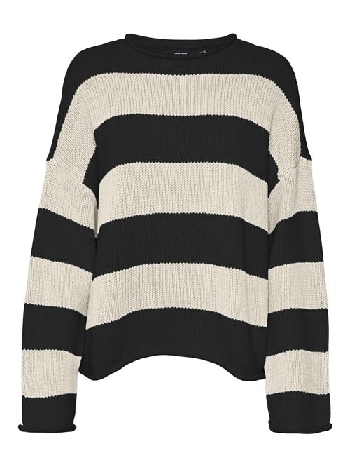 VERO MODA Pullover 'VMLeonora'  sort / offwhite