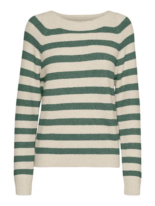 Se VERO MODA Pullover 'VMDOFFY'  lysebeige / grøn-meleret ved About You