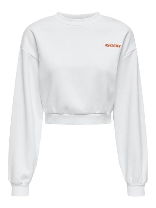 Se ONLY Sweatshirt  orange / hvid ved About You