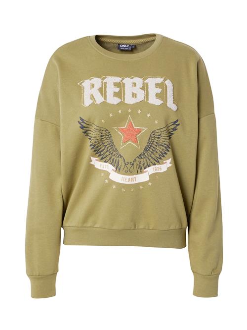 ONLY Sweatshirt 'ONLLAYLA'  oliven / hummer / sort / hvid