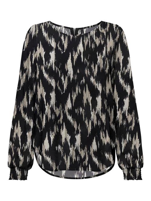 ONLY Bluse 'ONLELITE'  beige / lysegrå / sort
