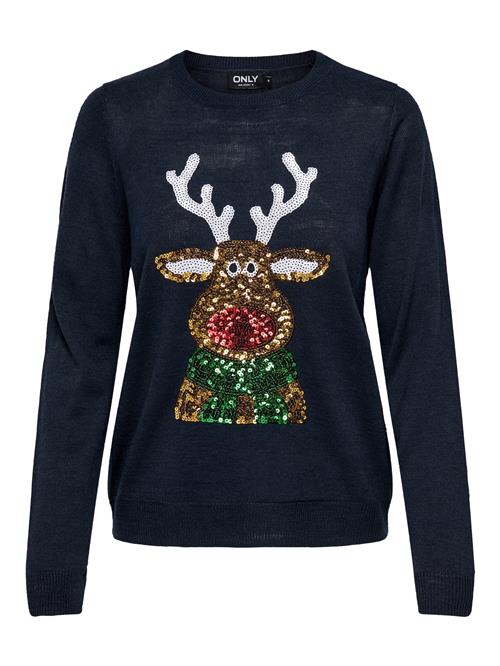 ONLY Pullover 'ONLXMAS'  natblå / brun / grøn / hvid