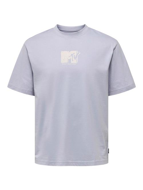 Se Only & Sons Bluser & t-shirts 'MTV'  ecru / røgblå ved About You