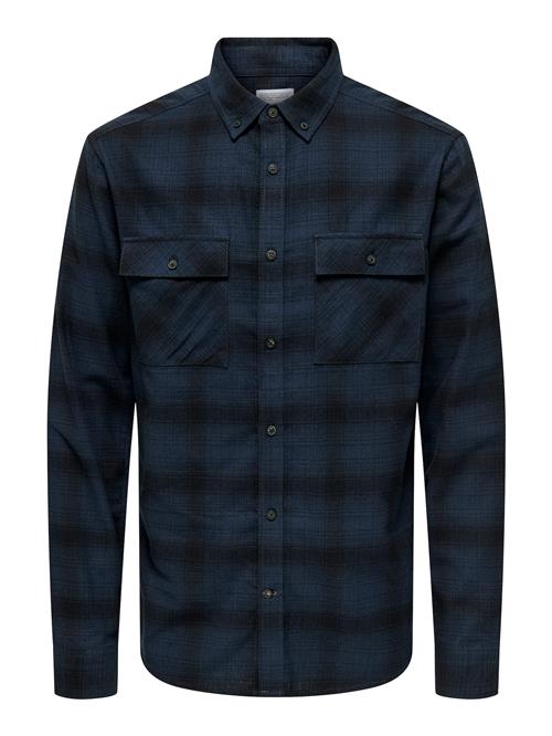 Only & Sons Skjorte 'ONSMATT'  navy / safir