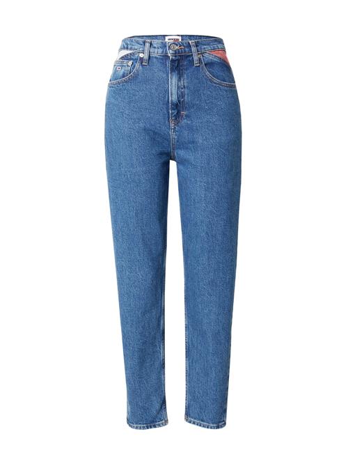 Se Tommy Jeans Jeans 'MOM JeansS'  blue denim / rød / hvid ved About You