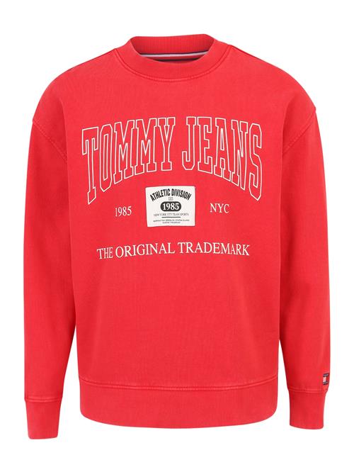 Se Tommy Jeans Sweatshirt  lyserød / knaldrød / sort / hvid ved About You