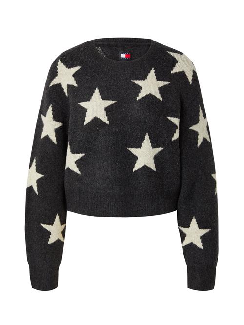 Se Tommy Jeans Pullover  ecru / sort ved About You