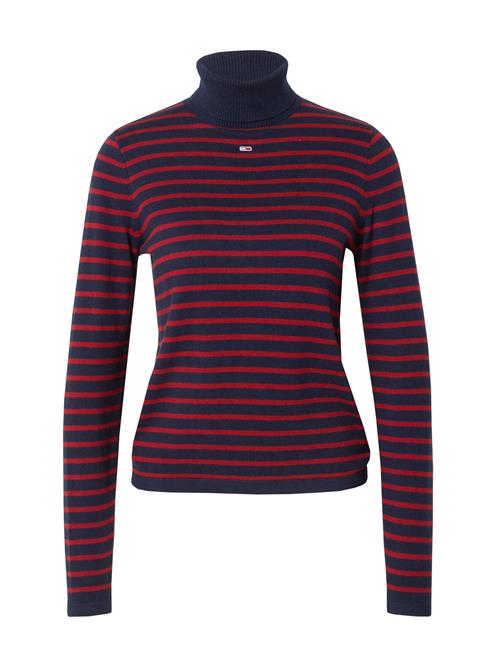 Se Tommy Jeans Pullover 'ESSENTIAL'  navy / rød ved About You