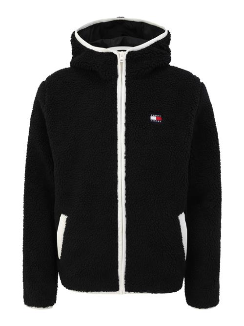 Tommy Jeans Fleecejakke  sort / hvid