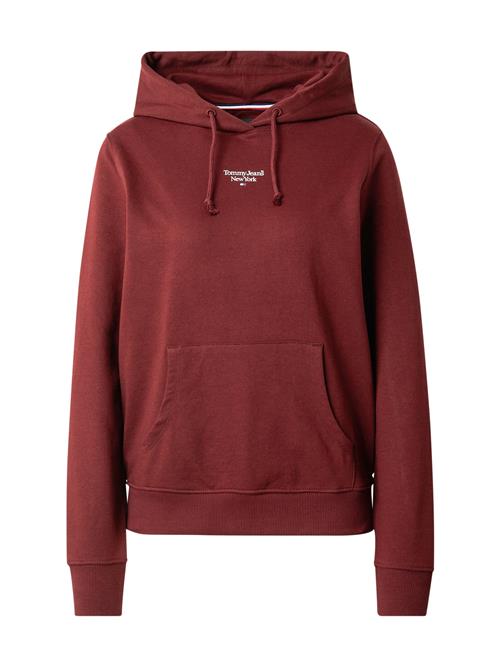 Tommy Jeans Sweatshirt 'ESSENTIAL'  bordeaux / hvid