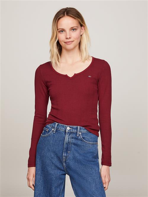 Se Tommy Jeans Shirts  bordeaux / hvid ved About You