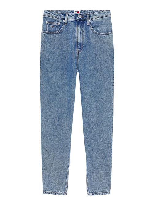 Se Tommy Jeans Jeans 'MOM JeansS'  navy / blue denim / rød / hvid ved About You