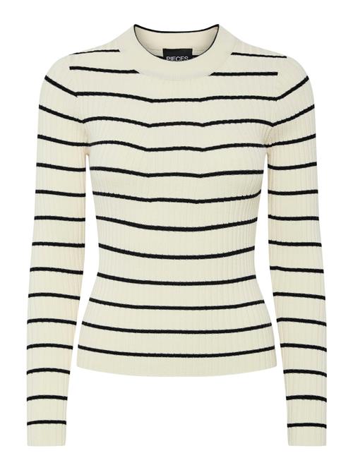 PIECES Pullover 'PCCrista'  elfenben / sort