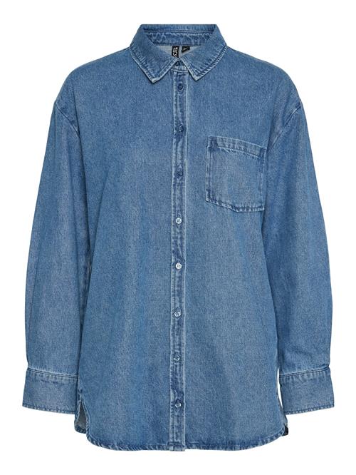 Se PIECES Bluse 'PCMaisie'  blue denim ved About You