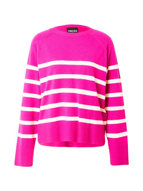 PIECES Pullover 'PCSIA'  fuchsia / hvid